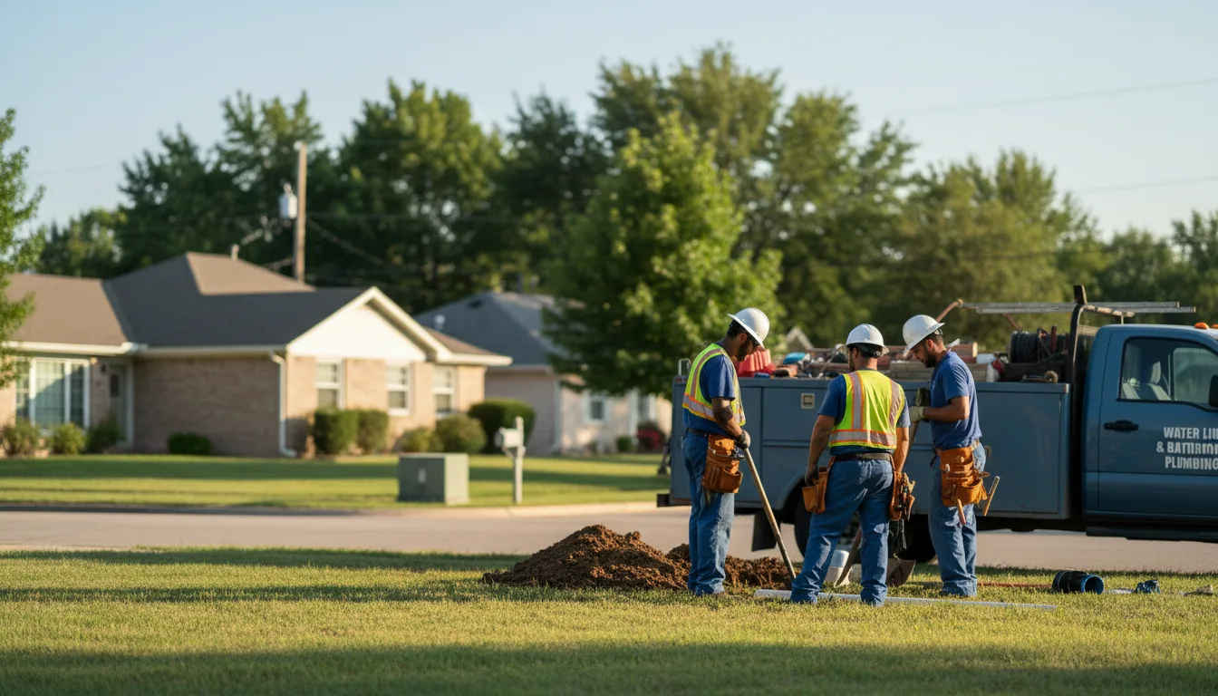 Residential water line and bathroom plumbing service in West Simsbury, CT